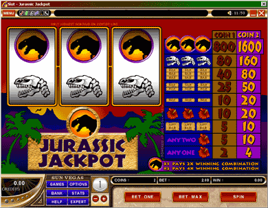 Sun Vegas 3 Reel Slots - Jurassic Jackpot